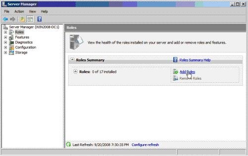 How to install Active Directory in windows server 2008